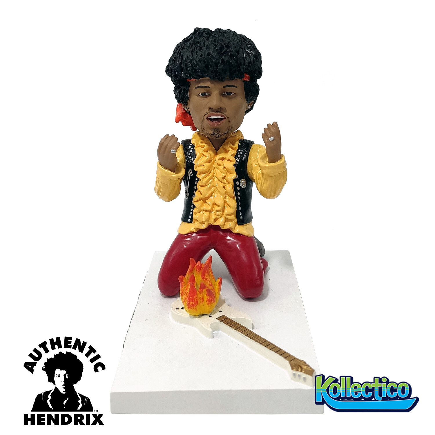 Kollectico Jimi Hendrix Experience Live at Monterey Guitar Fire Bobblehead
