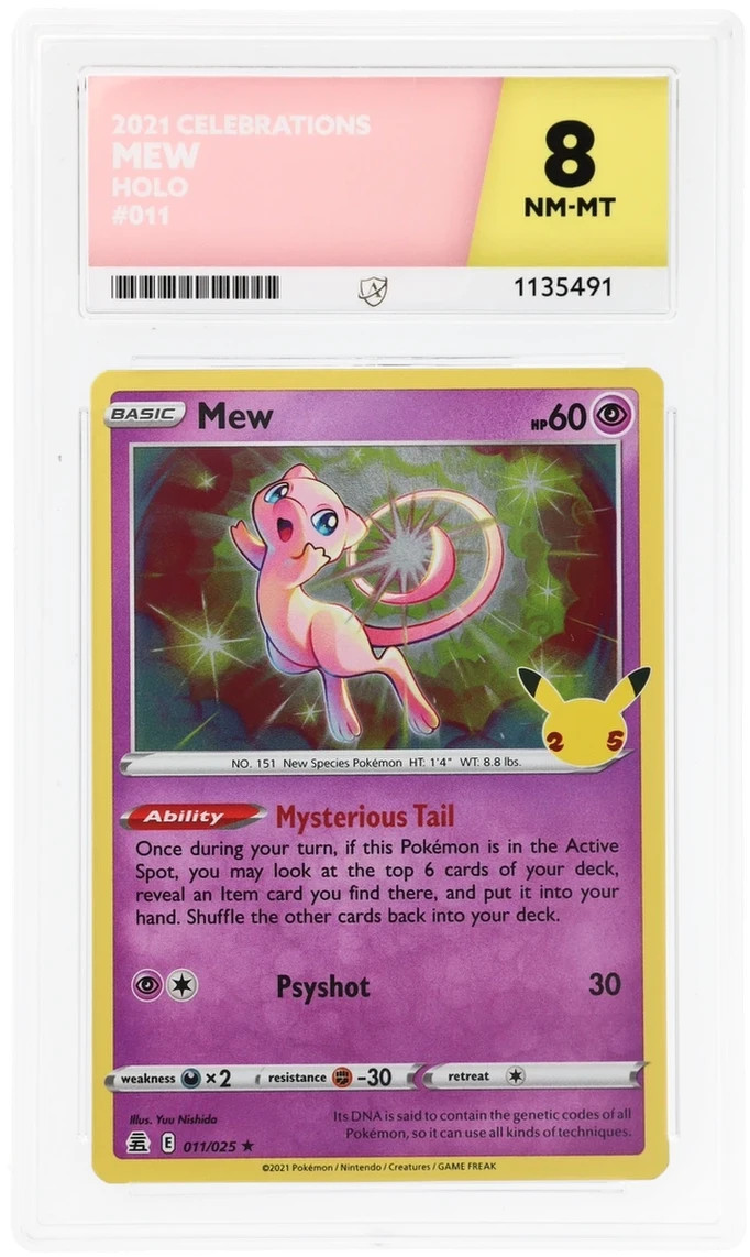 Mew 011/025 – Celebrations – Holo Rare – Ace 8