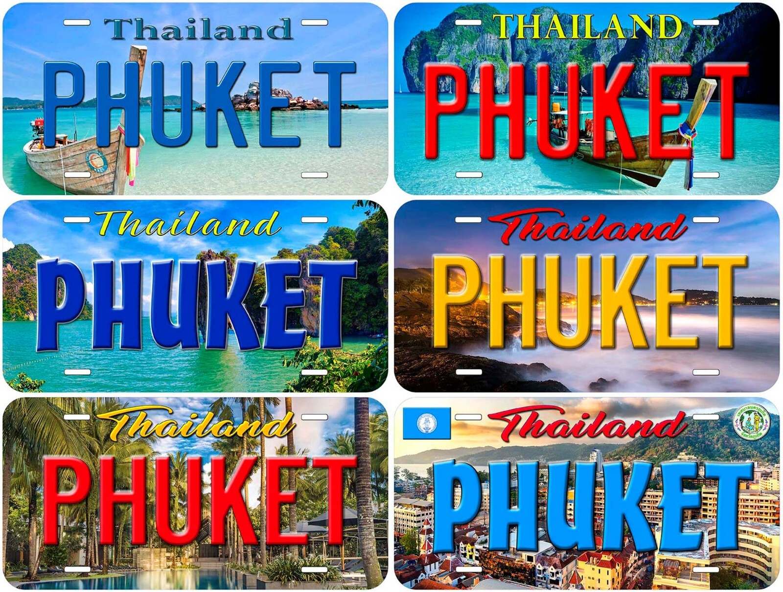 Phuket Thailand Aluminum Novelty Car License Plate