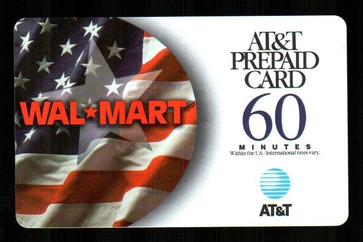 AT&T Wal*Mart, Star and American Flag ( 1999 ) Phone Card ( EXPIRED )