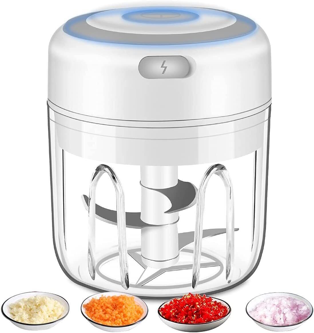Electric Mini Garlic Chopper Meat Grinder Crusher for Nut Vegetable Fruit Food