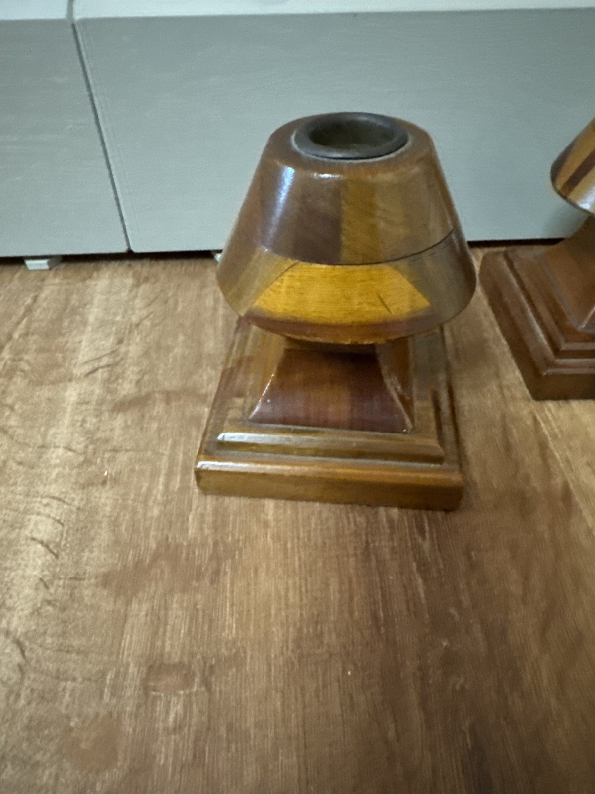 MCM Candlestick Holders 4.75” Unique Pair Set Of 2