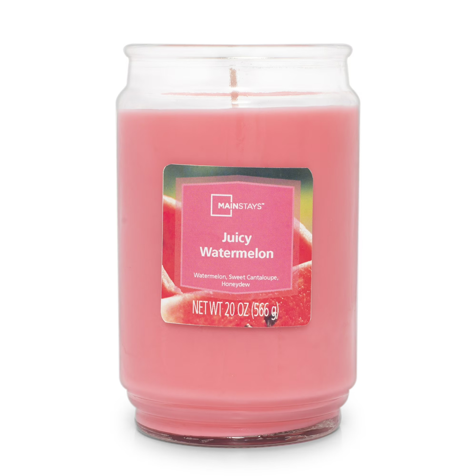 Mainstays Juicy Watermelon scented candle single Wick 20 oz….