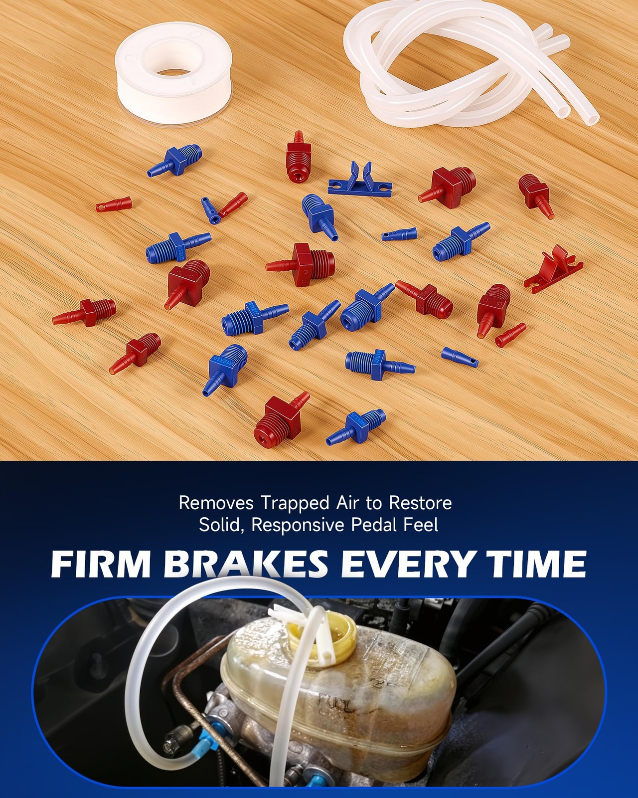 Master Cylinder Bleeder Kit Compatible with 14151, 31pc Complete Brake Bleeder