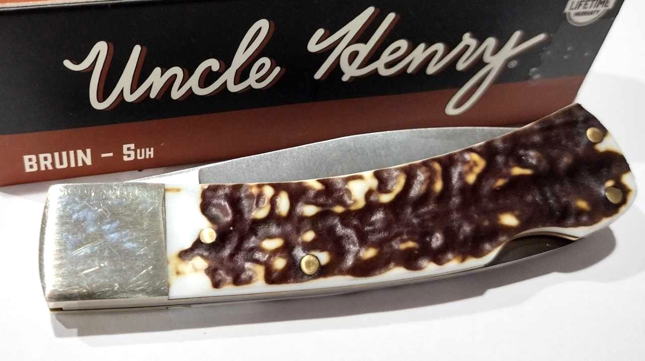 Schrade Old Timer Uncle Henry Next Gen Staglon BRUIN Folding Pocket Knife 5UH