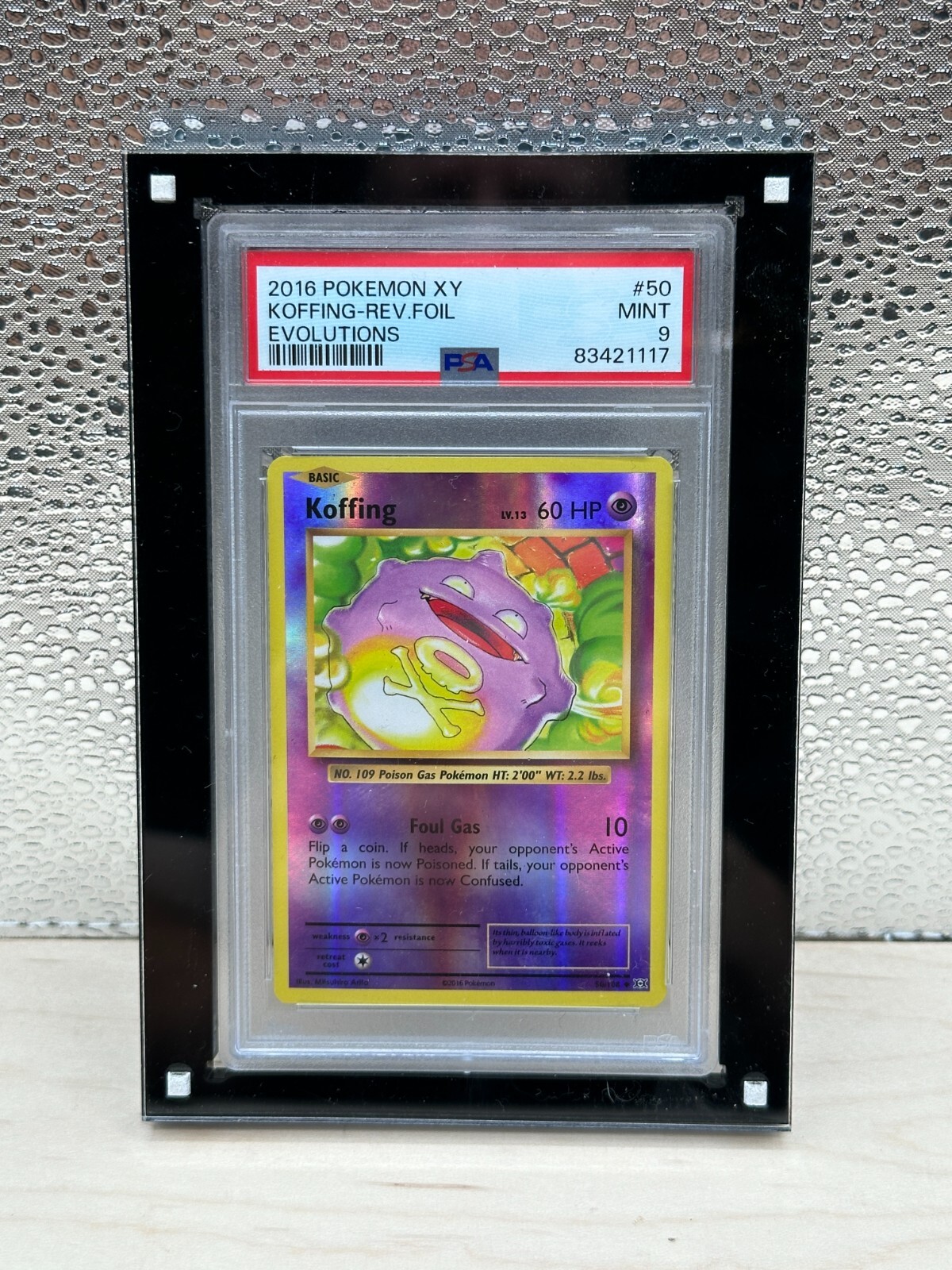 Pokemon PSA Slabbed Graded Magnetic Trading Card Holder Case Wall Mountable