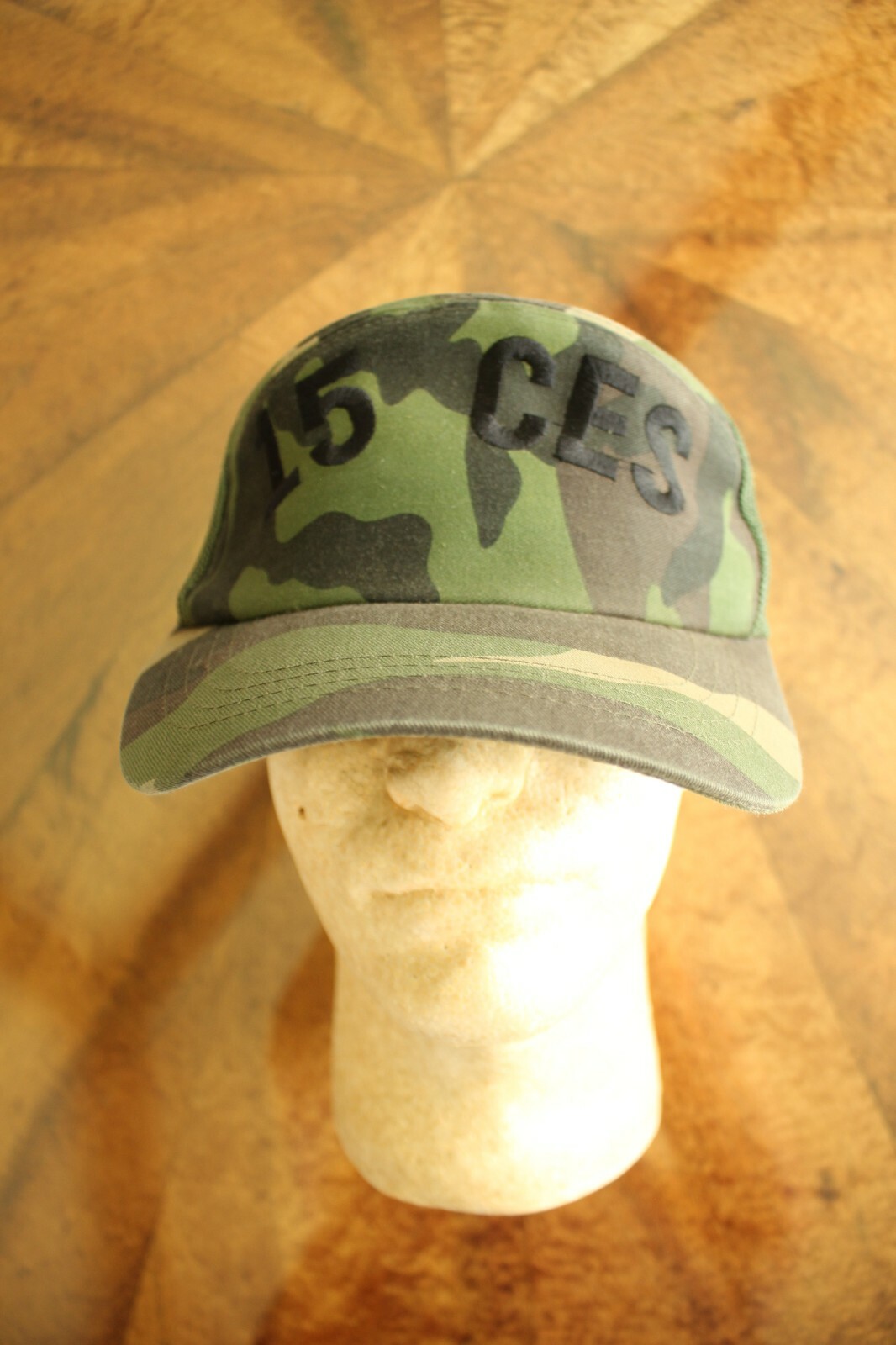 VINTAGE USAF US AIR FORCE 15CES WOODLAND BDU UNIFORM BALLCAP BALL CAP HAT COVER
