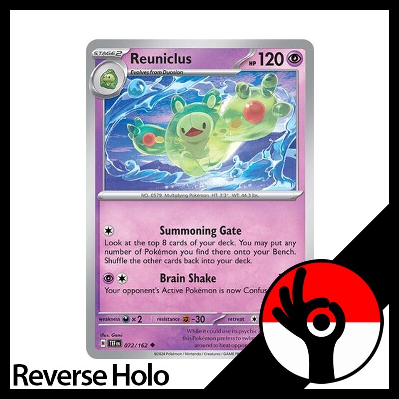 Pokemon TCG: Temporal Forces – Reverse Holo – 072/162 – Reuniclus