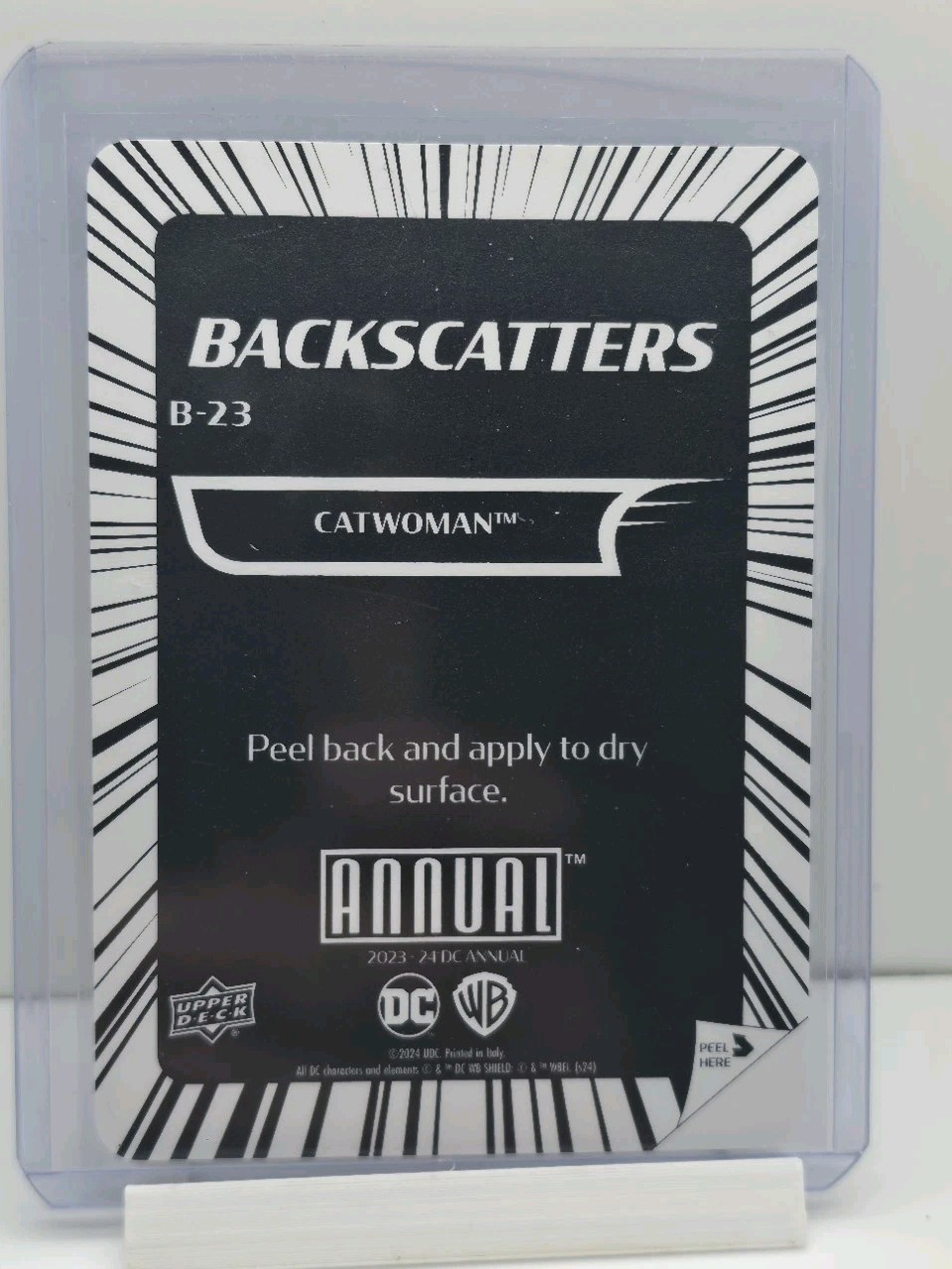 2023 Upper Deck DC Annual Backscatters Catwoman #B-23 0072