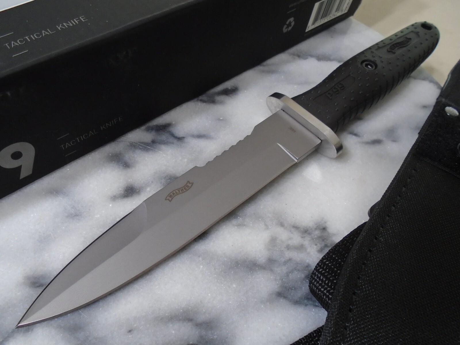 Walther P99 Dagger Combat Knife Full Tang Fixed Blade Dual Edge 440C 52179 New