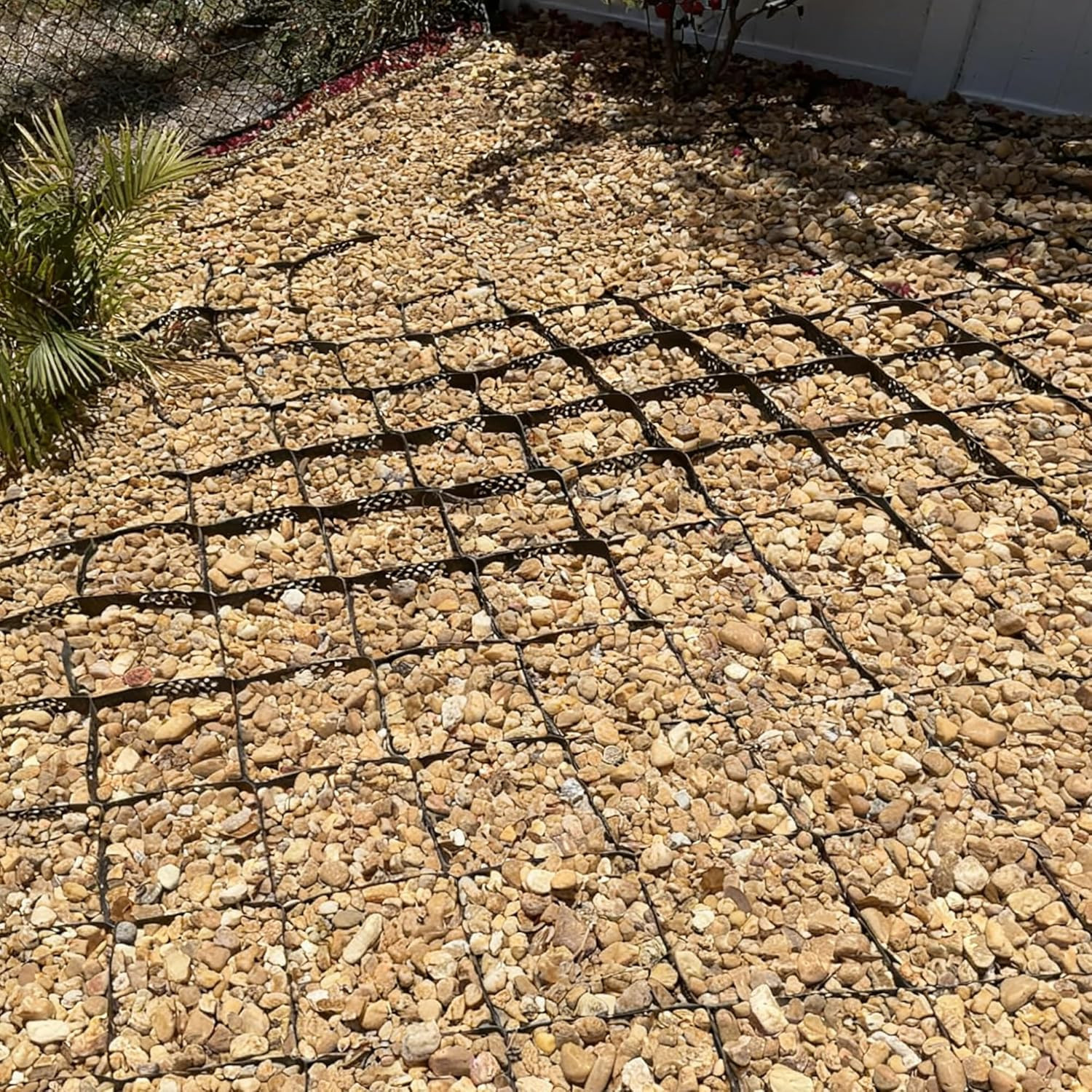 Gravel Grid 4X33 FT-2″ Depth HDPE Geo Grid 1885 Lbs per Sq Ft Load with U-Shaped