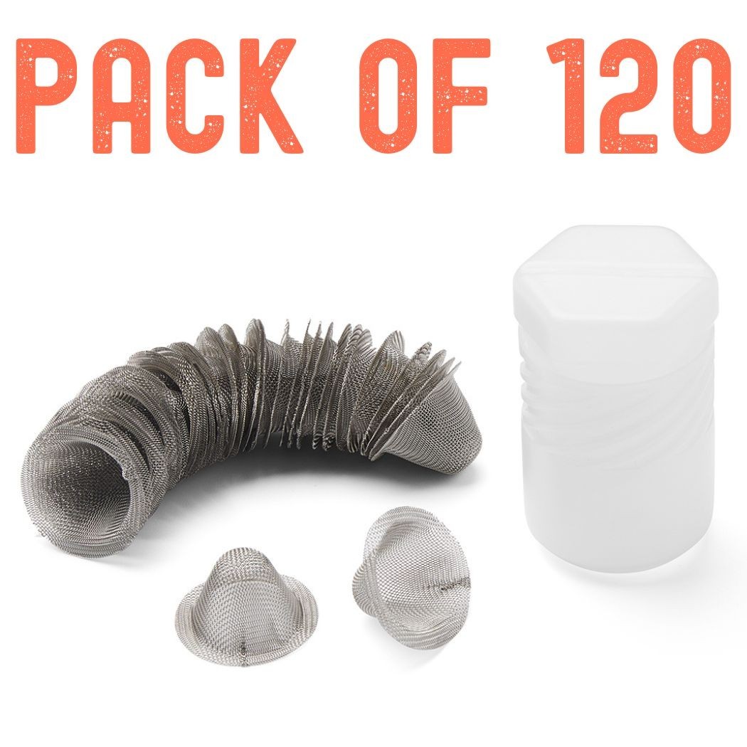 120Pc Bowl Screens for 14MM Glass Bowl Stainless Steel Adjustable Bowl Screens
