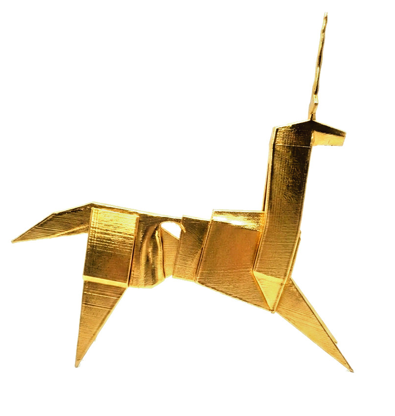 Blade Runner Inspired Origami Unicorn Statue – Sci-Fi Cyberpunk Desk Decor
