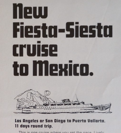 Vintage Retro 1970 Ad Westours 11 Day Cruise LA San Diego Puerto Vallarta RT