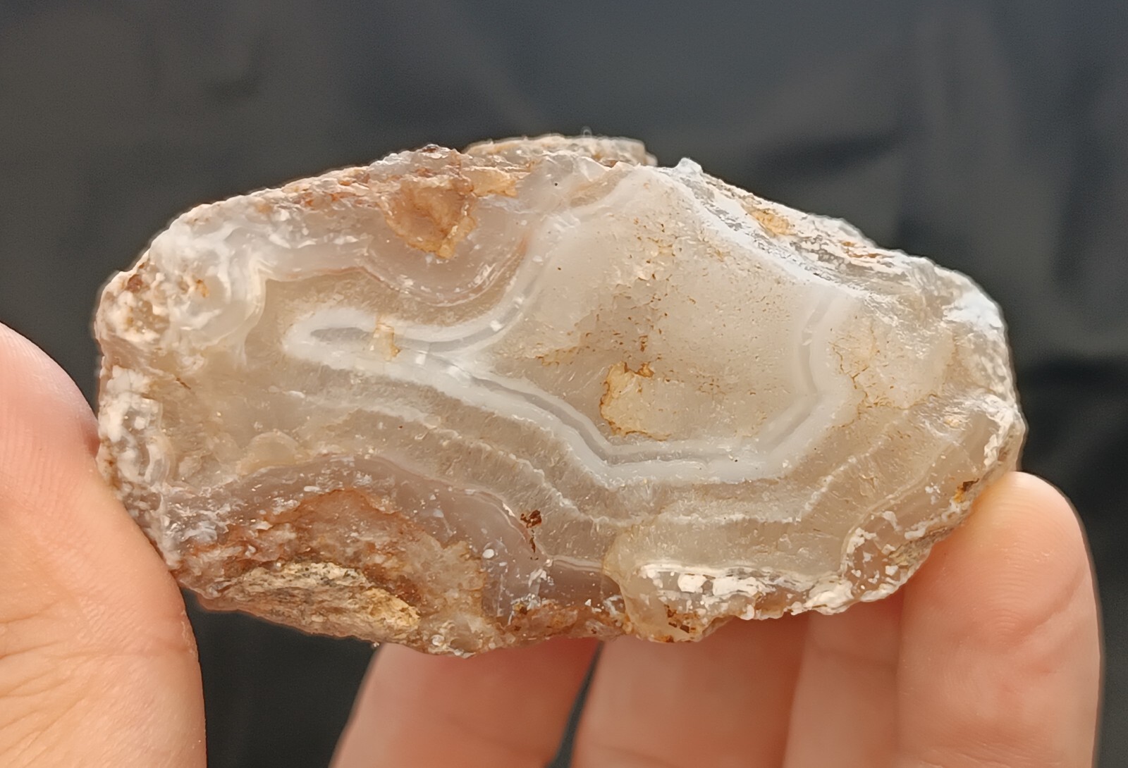 225g/0.50 lb uncut turkish banded agate stone rough, customs duty included