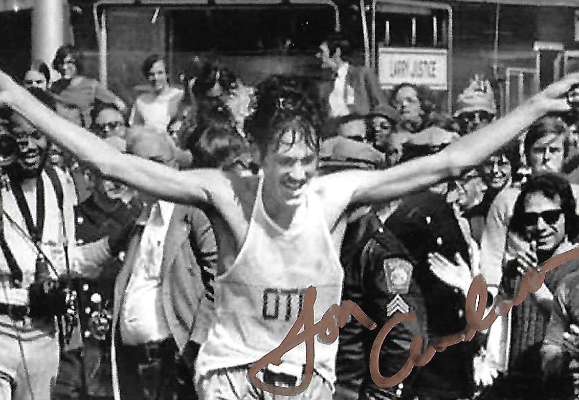 Jon Anderson signed 4×6 photo Boston Marathon Winner Sports Legend COA Rare!