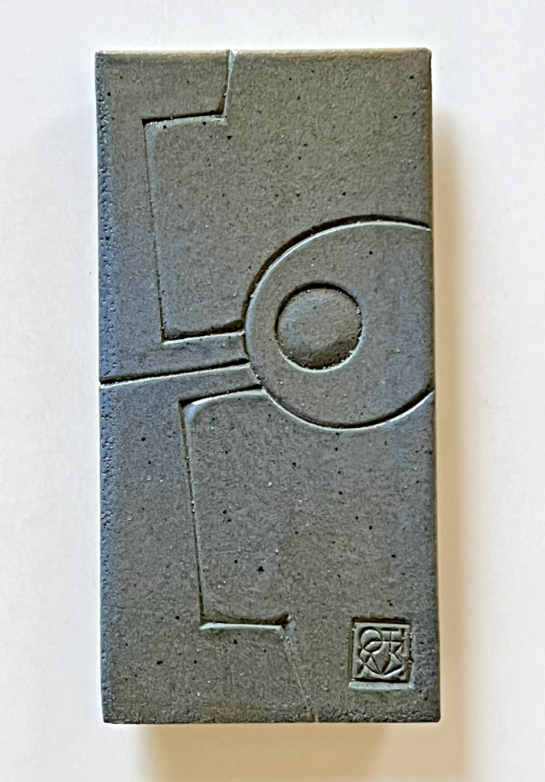 Vtg Arcosanti Cosanti Tile 5 1/2 x 2 3/4″ Paolo Soleri Studio Pottery Stamped