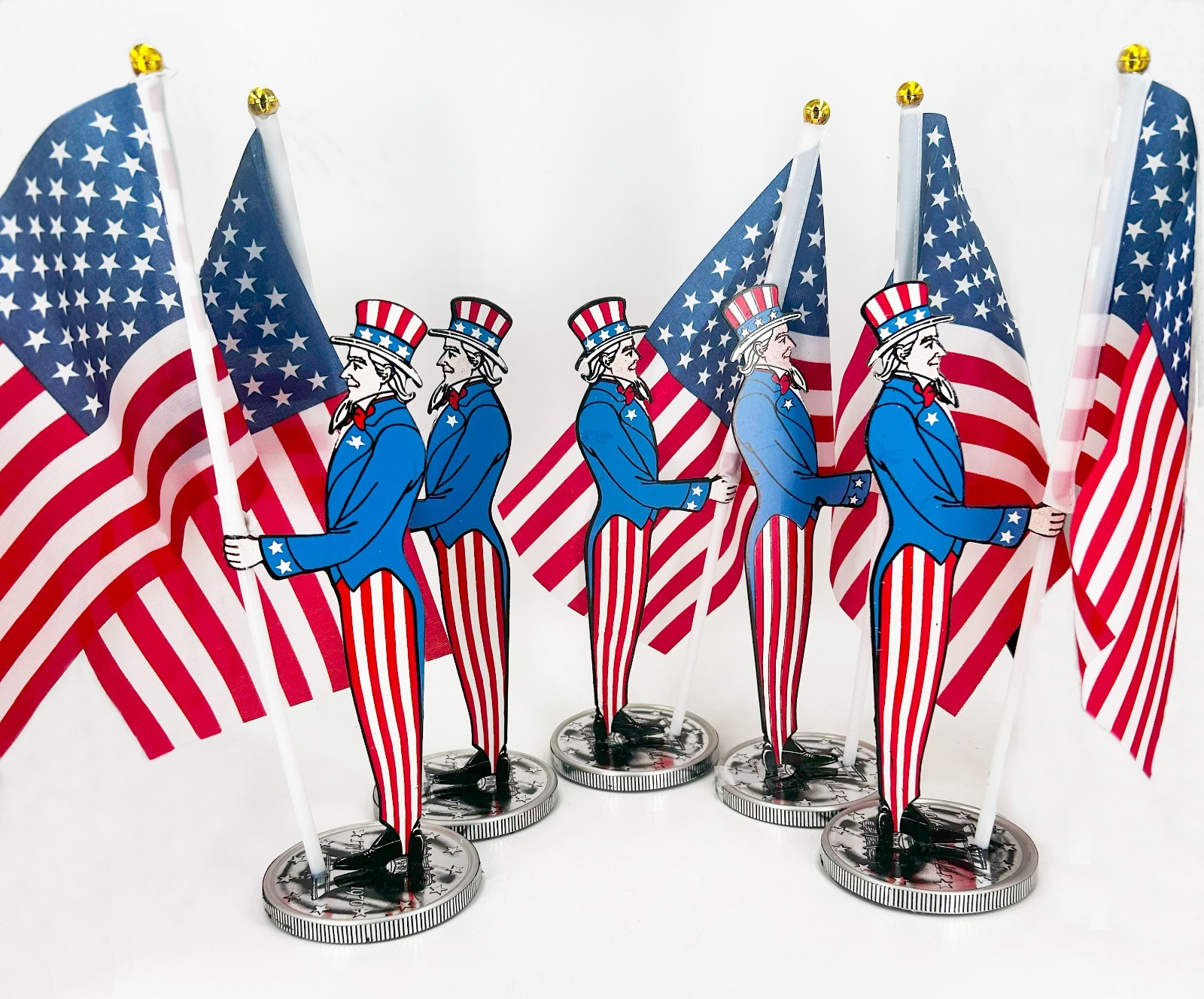 Uncle Sam Flag Holder – Desktop Size – Perfect for Gifting and Decoration!
