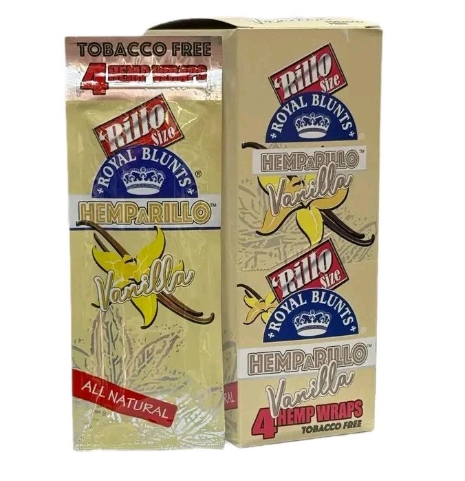 Royal Rillo Herbal Papers/Wraps Vanilla 5/4ct Packs=20pc