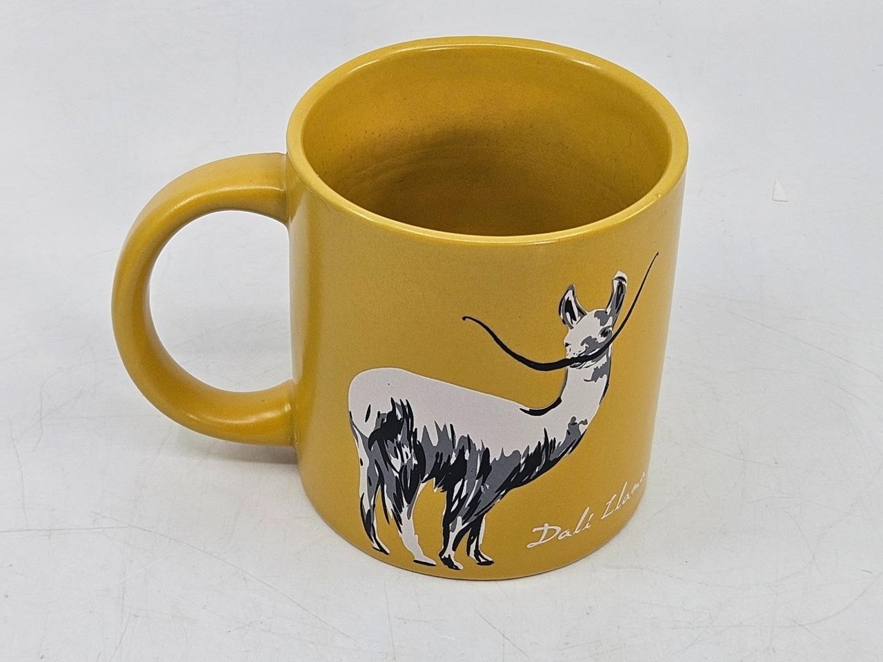 Unemployed Philosopher’s Guild DALI LLAMA Mustache Coffee Mug Pun Funny 2013