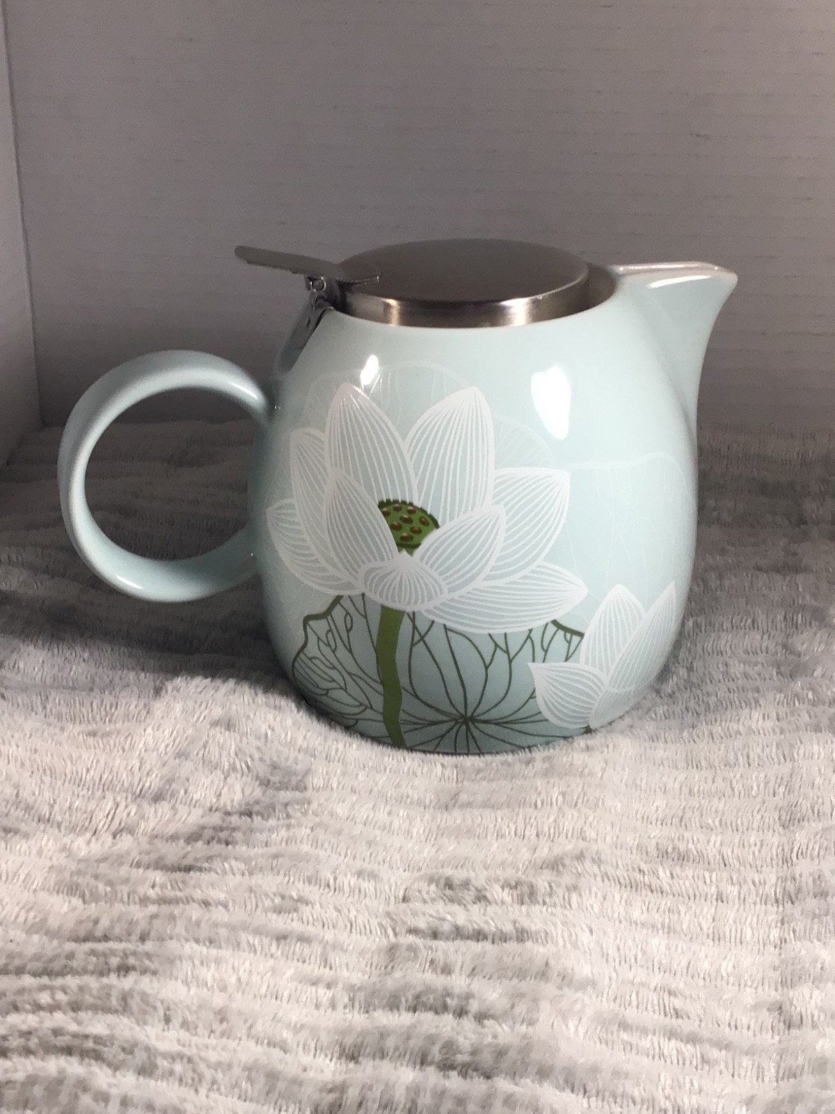 tea pots vintage Mint Green Ceramic Teapot with Stainless Steel Infuser Lid – Mo