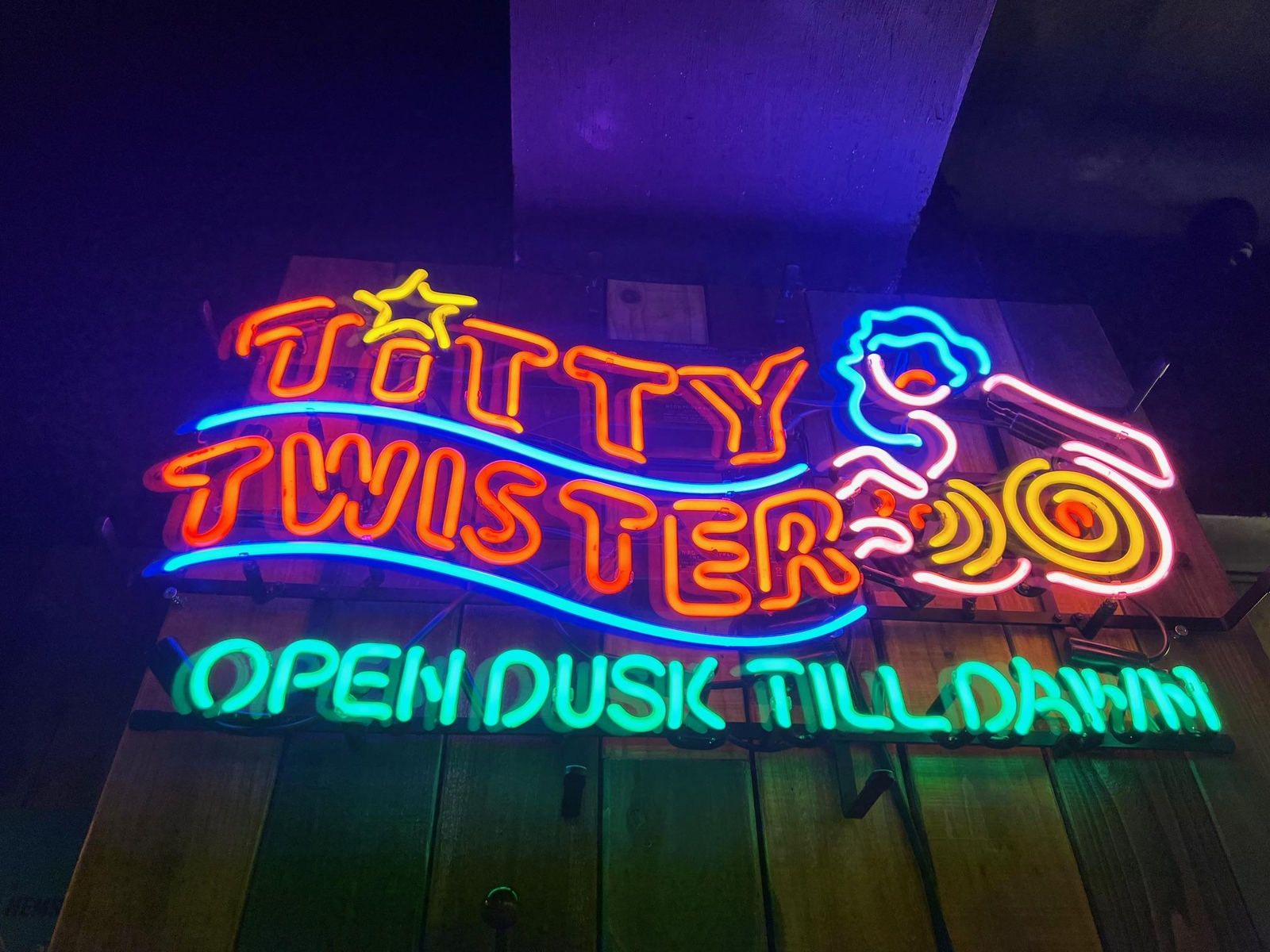 US Stock Titty Twister Open Dusk Till Dawn Neon Light Sign Bar Pub Decor 24″x20″