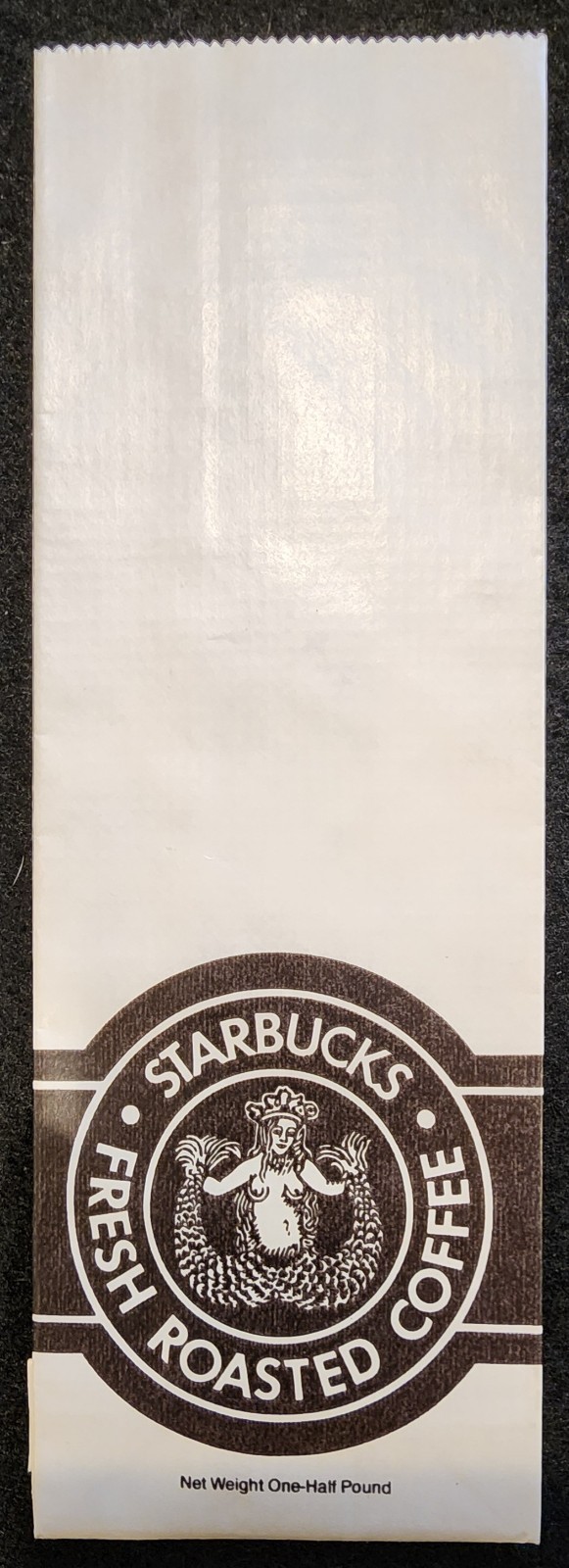 1984 Starbucks Origonal Brown Logo Vintage 1/2 lb Coffee Bag Pre Schultz