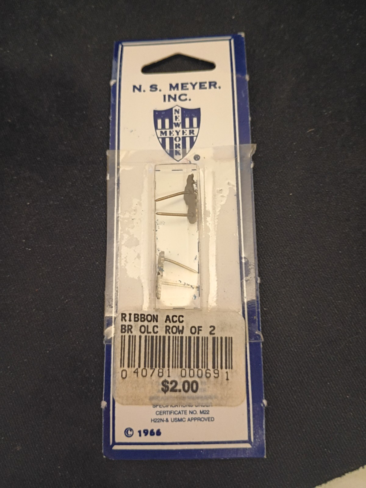 n.s. meyer inc ribbon acc Br olc row of 2