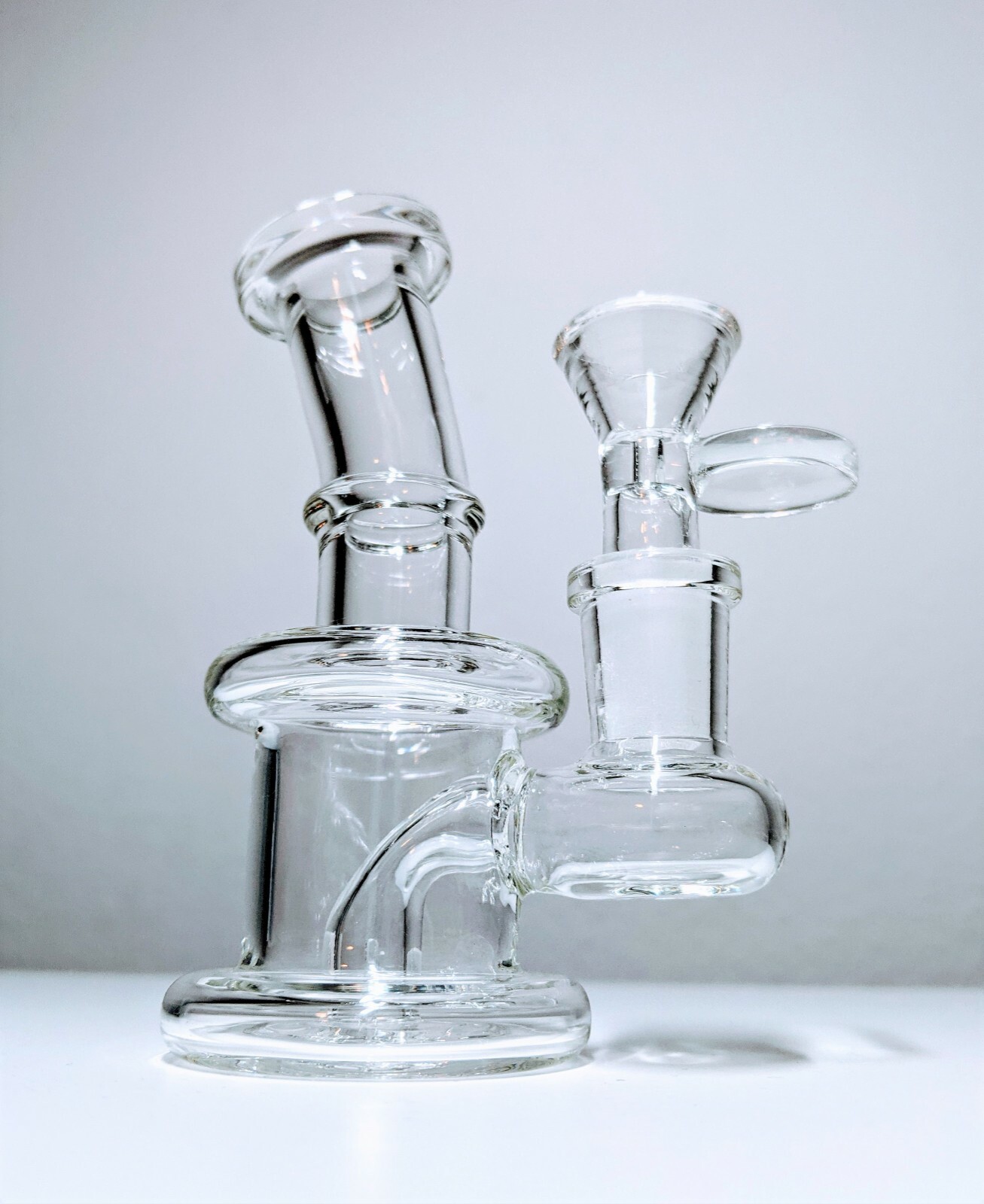 4.5″ Mini Glass Bong Diffused Perc Premium Quality Water Pipe Hookah Bubbler
