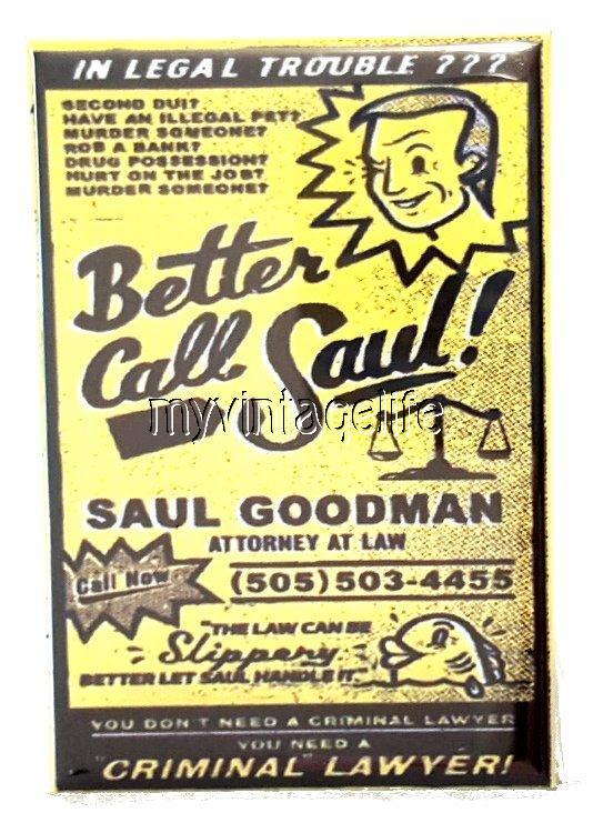 BETTER CALL SAUL YELLOW PAGES AD Fridge MAGNET 2″ x 3″ art BREAKING BAD