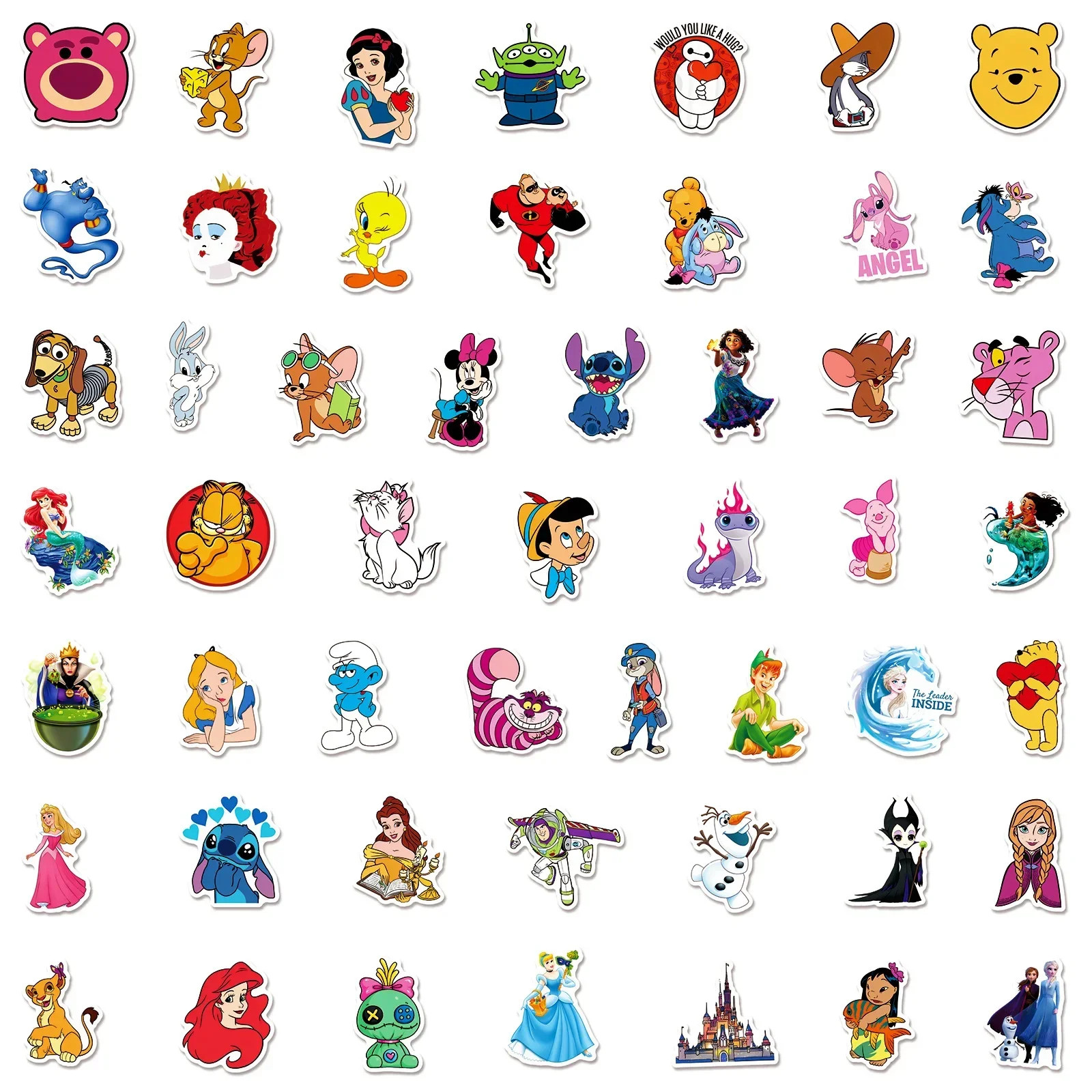 Disney Sticker Characters 300 Pack Bulk Lot Mega Set – USPS Ground Fast Shipping