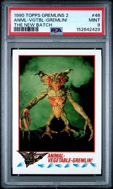 1990 TOPPS GREMLINS 2: THE NEW BATCH #46 ANML-VGTBL-GREMLIN! PSA 9 POP 1