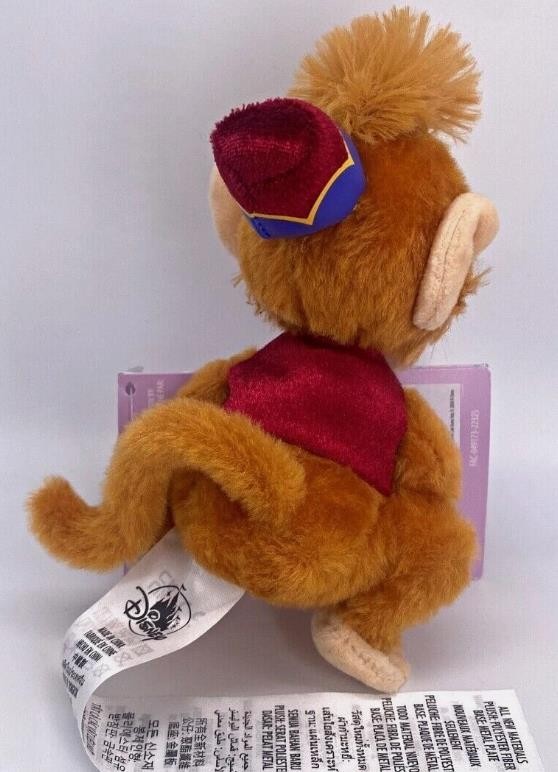 NEW Authentic Disney Aladdin Abu Monkey Magnetic Shoulder Pal Plush doll