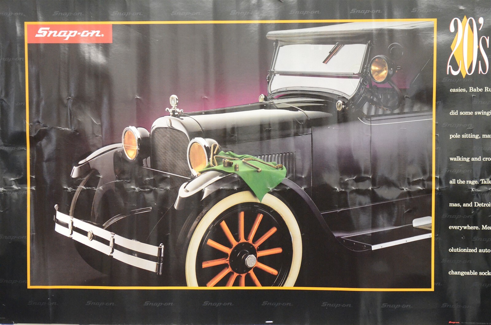 “NEW” Snap-on Tools Advertising Poster 1990 70th Anniversary 1920’s Series of 5
