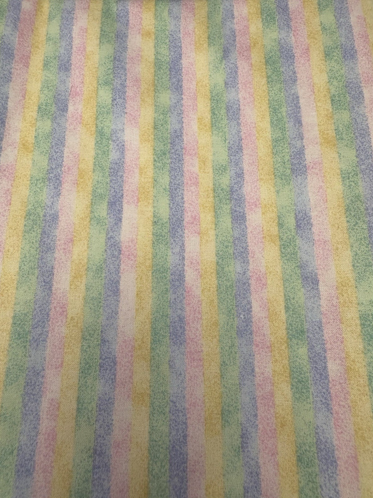 Vtg Pastel Stripe 100% Cotton 44”x 130” Oakhurst Textiles Sewing Fabric