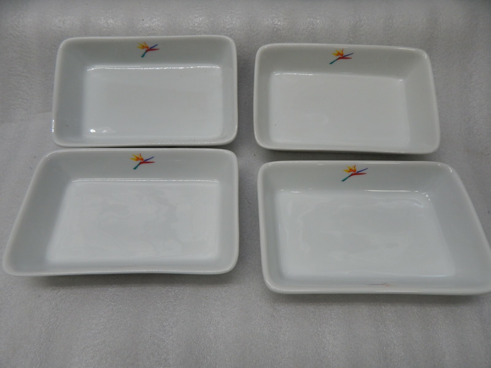 4 Pcs Collector China Aloha Airlines Serving Cooking Dish Plate 6×4 casserole