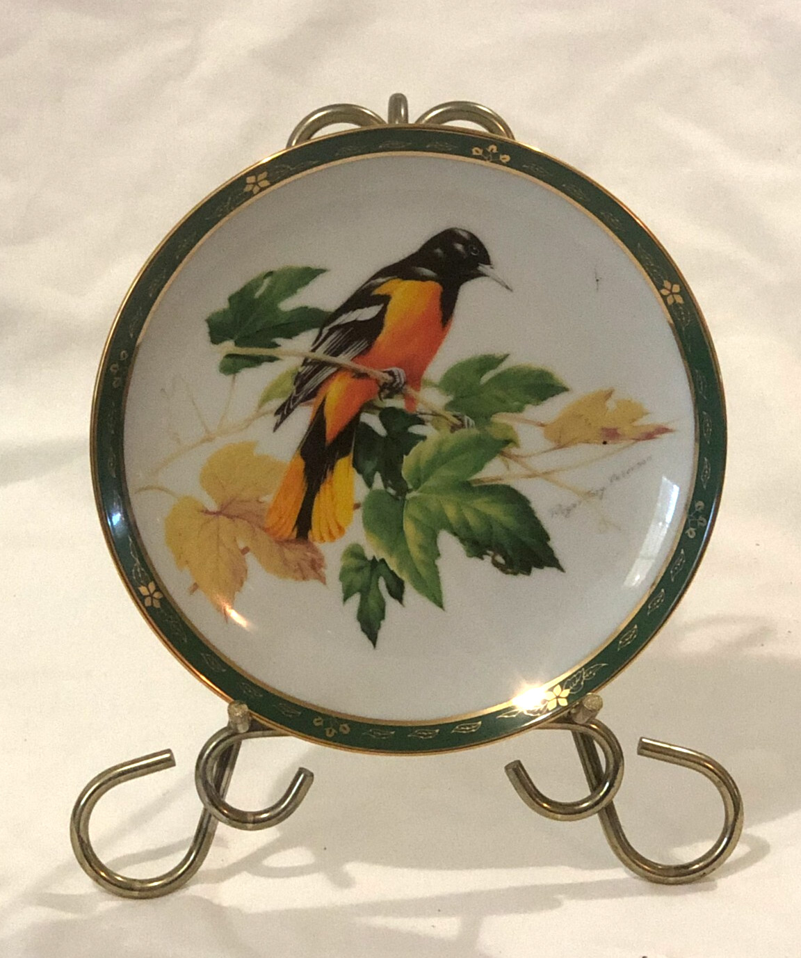 Baltimore Oriole The Songbirds of Roger Tory Peterson 8″ Plate Danbury Mint