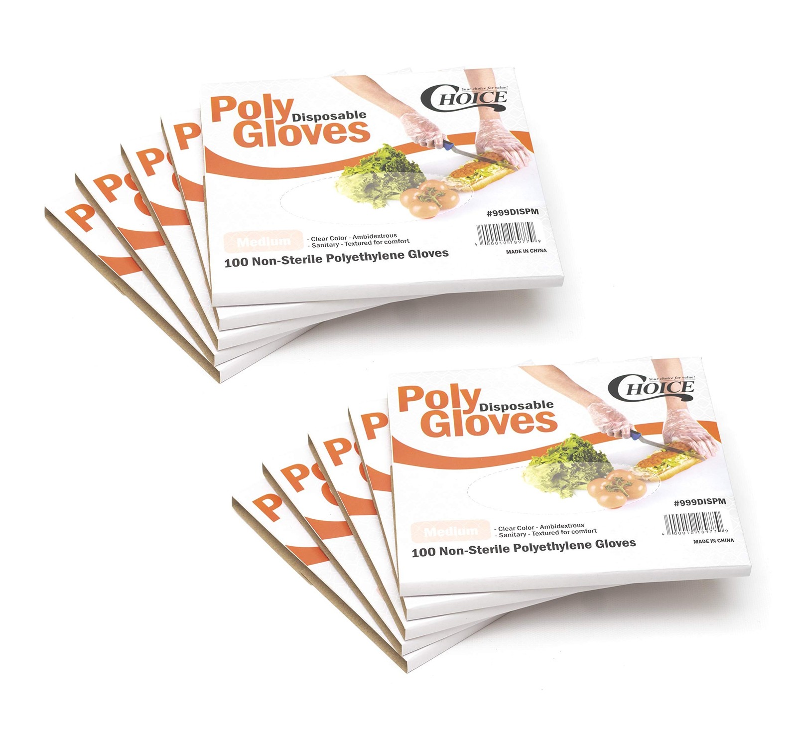 Choice Poly Disposable Polyethylene Gloves (Pack of 1000 – Medium)
