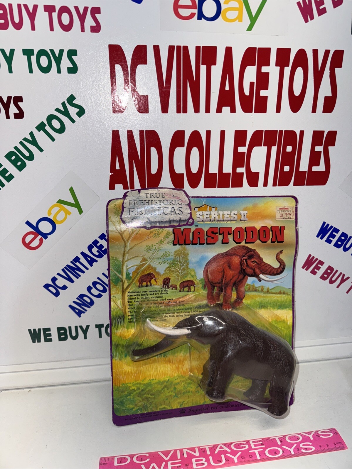 Vintage Imperial Toys Wooly Mammoth Mastodon 1989 Dinosaur 🦖 🦕 🔥