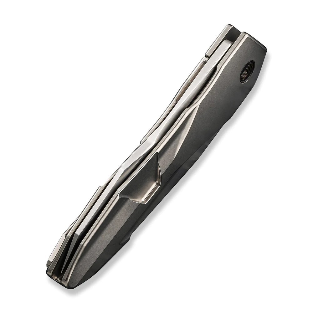 WE KNIFE Solid 22028-2 Frame Lock Bead Blasted Titanium CPM-20CV Pocket Knives