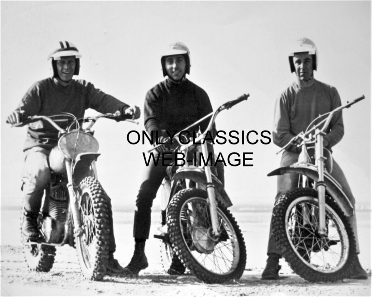 ’71 STEVE MCQUEEN MERT LAWWILL MALCOLM SMITH MOTORCYCLE 8×10 PHOTO ON ANY SUNDAY