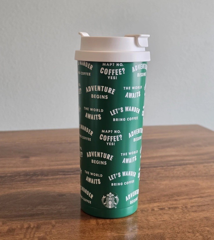 💚NWT Starbucks Road Trip Collection Dual Lid Stainless Tumbler