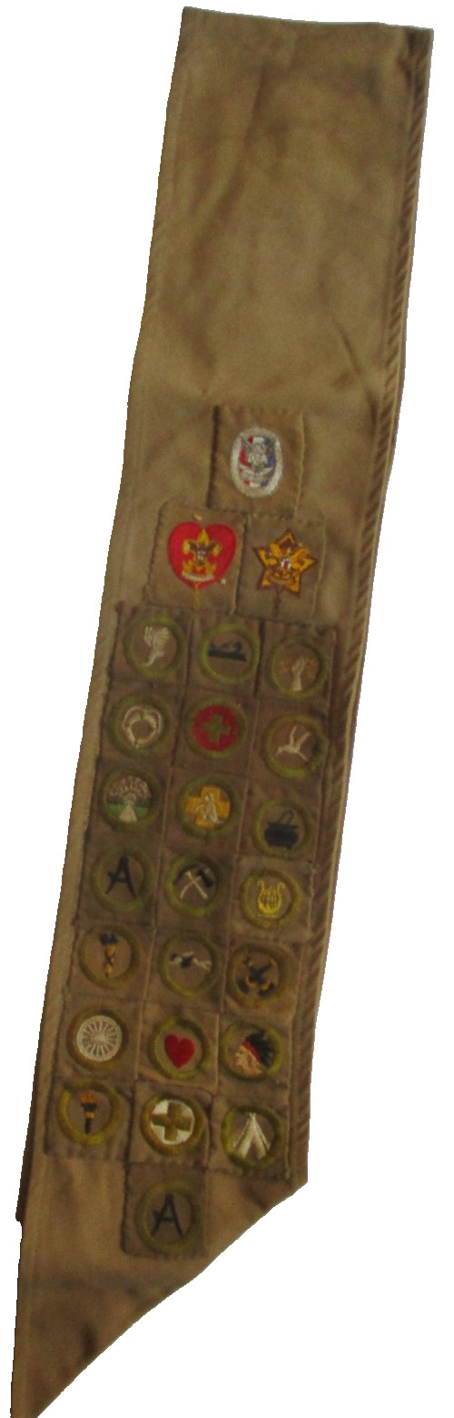 vintage BSA 1930 era Eagle Scout Merit Badge Sash