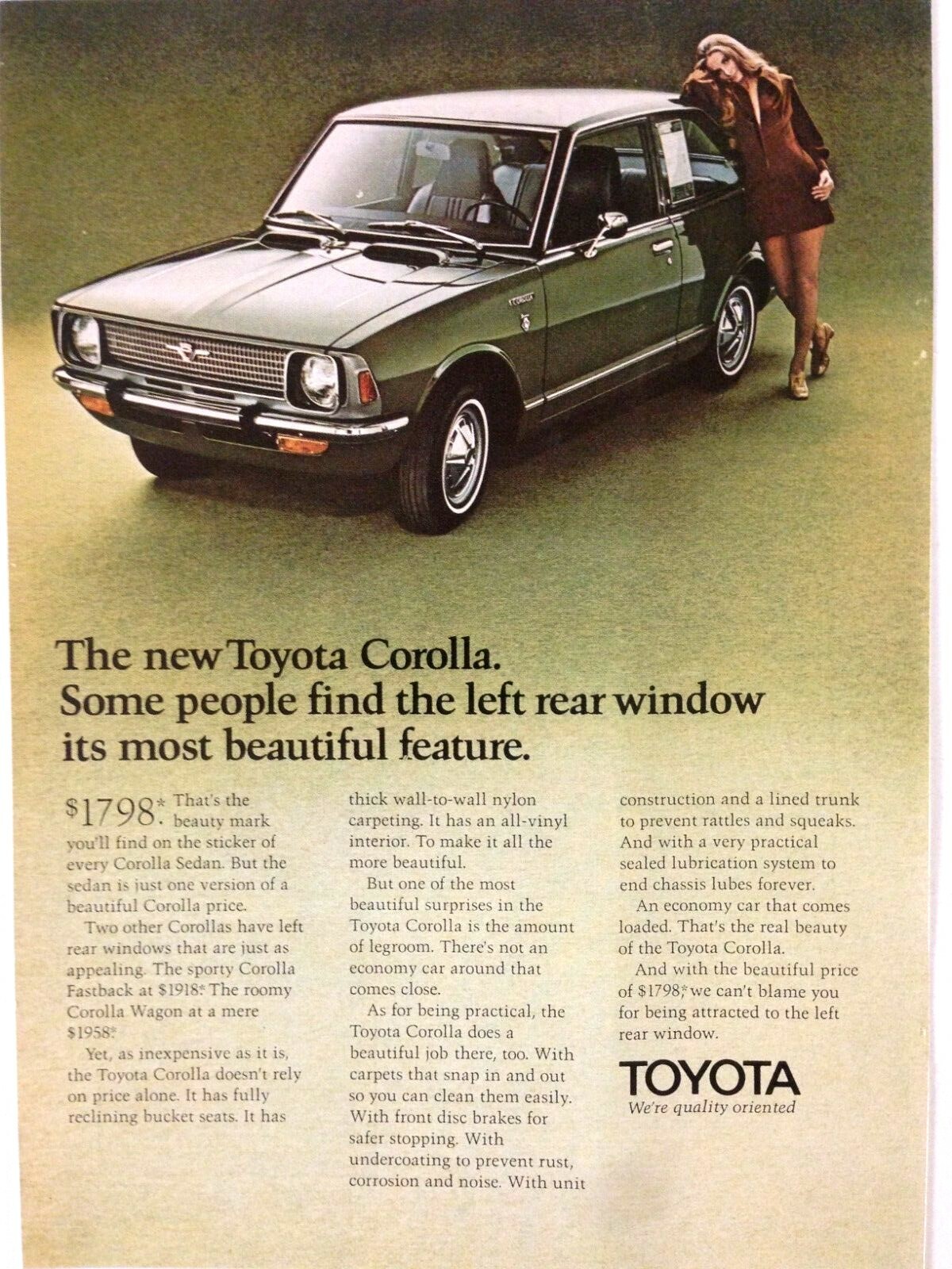 1971 Toyota Corolla Print Ad
