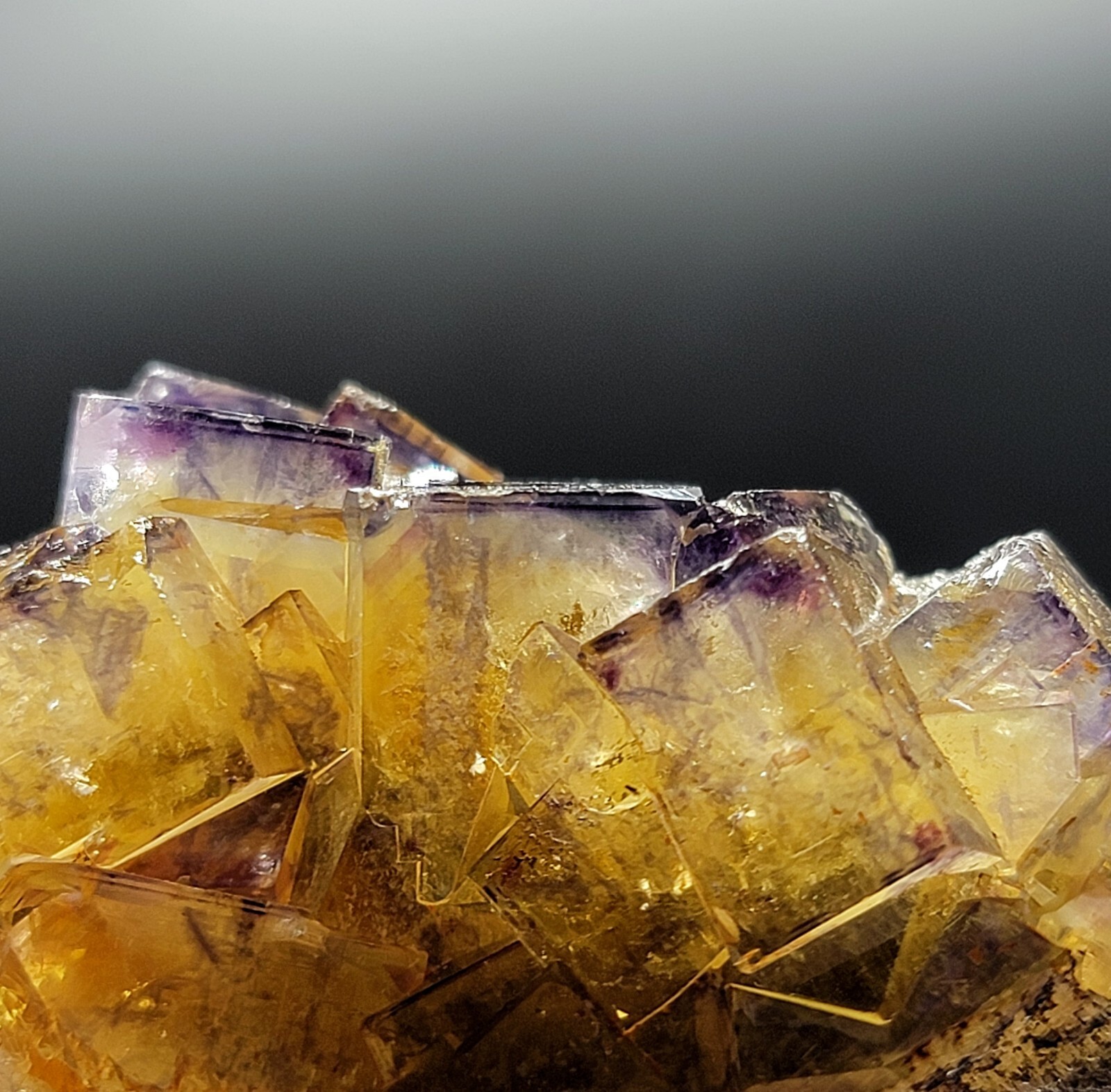 Yellow Fluorite w/Purple Zoning #2 – Okorusu Mine, Otjiwarongo Dist, Namibia