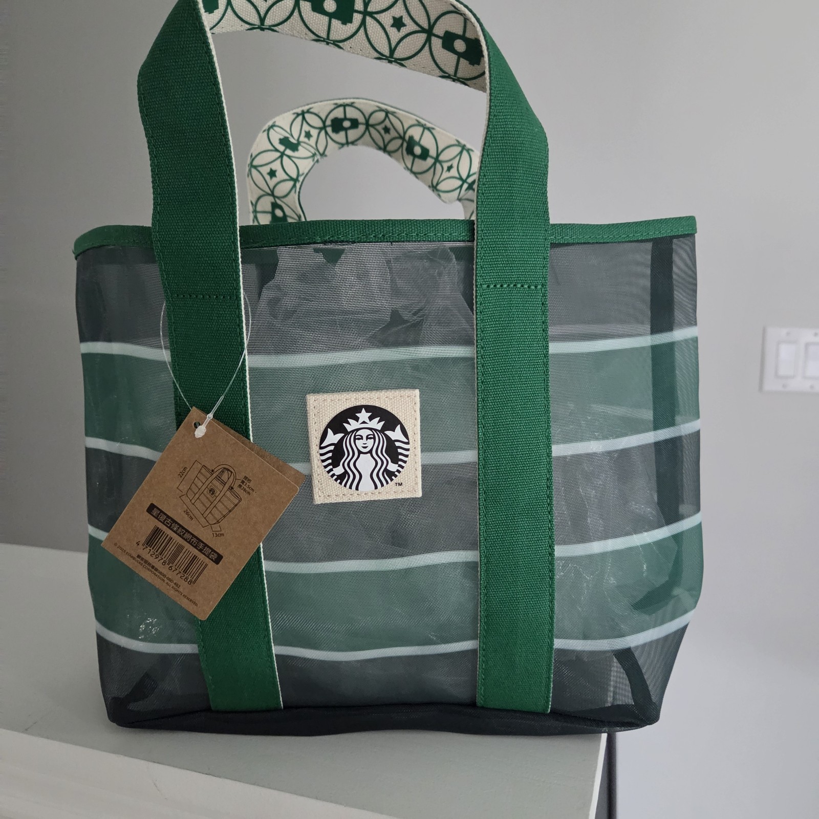 Starbucks Taiwan Limited Edition Mesh Bag Green NWT