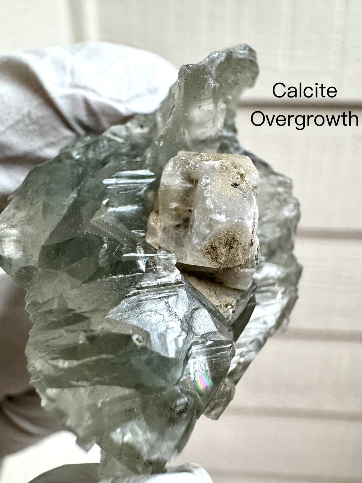 “Leaf Gem” Natural Ganesh Himalayan Chlorite Quartz with Calcite Crystal Nepal