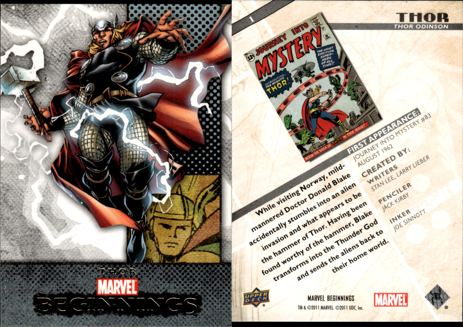 2011 Upper Deck Marvel Beginnings Series 1 #1-180 ~ Choose Your Card