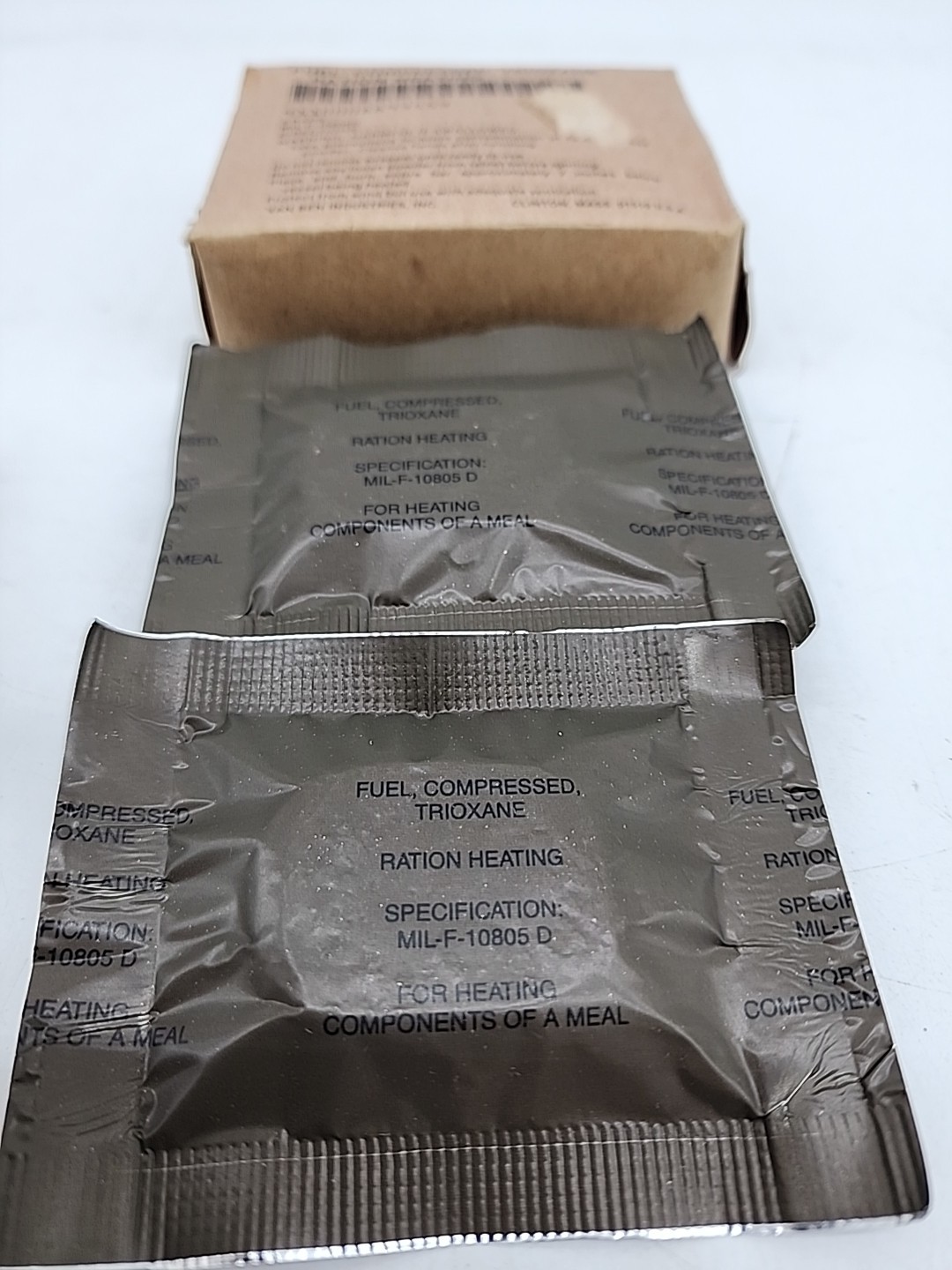 TRIOXANE MILITARY ISSUE LARGE COMPRESSED FUEL BARS – 2 BOXES, 6 BARS TOTAL- NIB