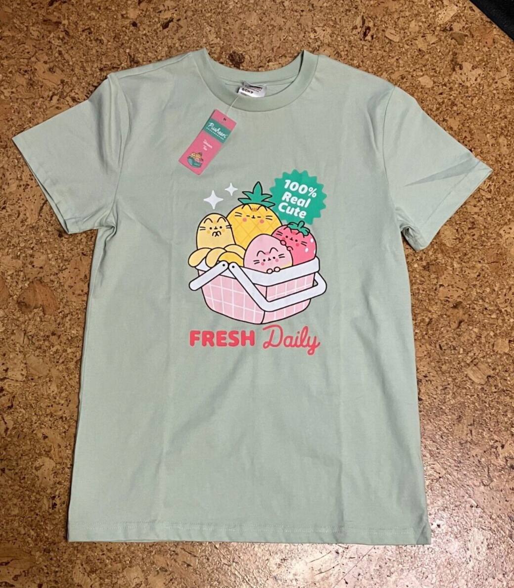 PUSHEEN Box Summer 2024 Fruits Green Medium Unisex Tee – Adult Small NEW w/Tags